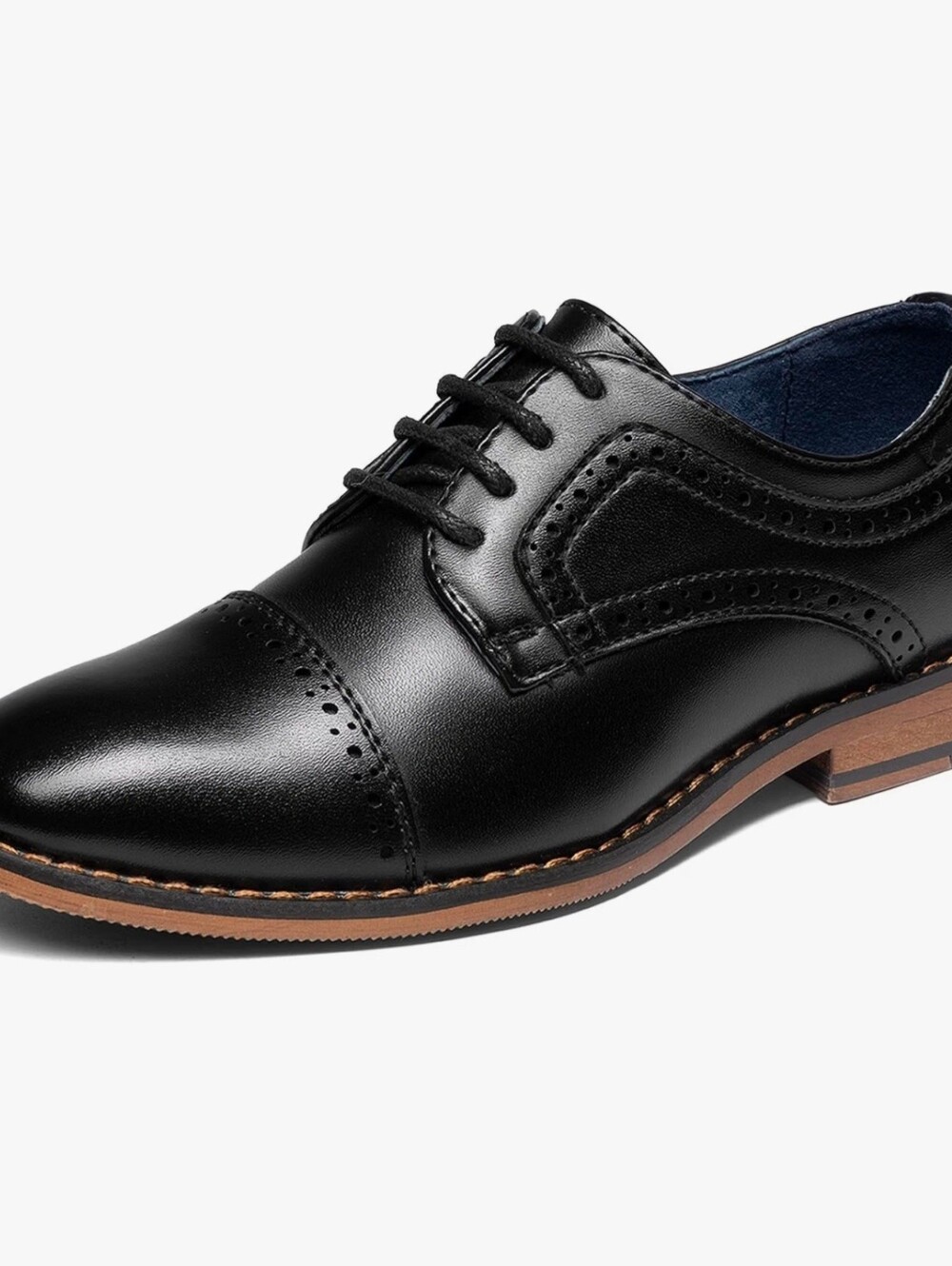 Classic Lace-up Round Toe Dress Shoes, Leather Lined with Cushioned Footbed Chil